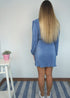 The Perfect Little Wrap Dress - Slate Blue Pleats dubai outfit dress brunch fashion mums