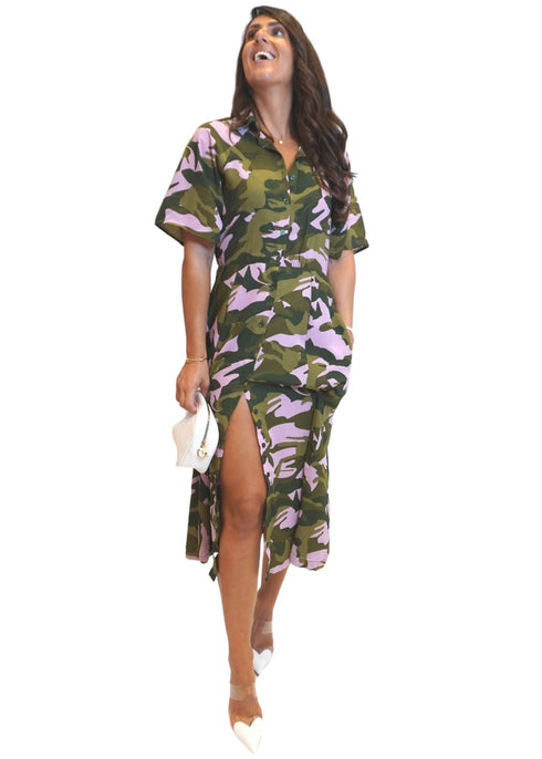 The Perfect Shirt Dress - Bubble Gum Army dubai outfit dress brunch fashion mums