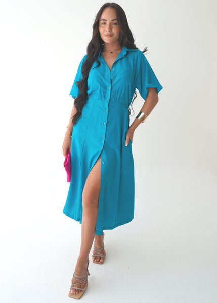 The Perfect Shirt Dress - Emerald Green NEON STAR The Perfect Shirt Dress - Emerald Green NEON STAR