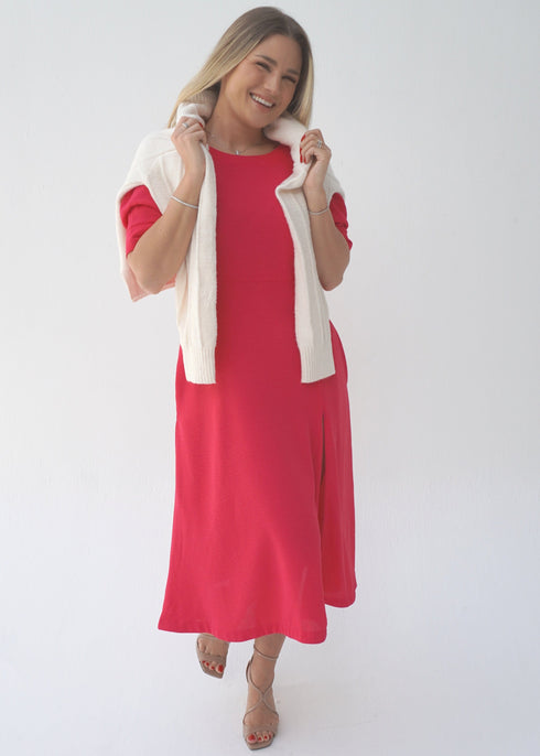 The Pixie Dress - Cy Red Fuchsia dubai outfit dress brunch fashion mums