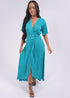 The Pleated Wrap Dress - Emerald Pleats dubai outfit dress brunch fashion mums