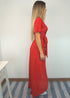 The Pleated Wrap Dress - Red Pleats dubai outfit dress brunch fashion mums