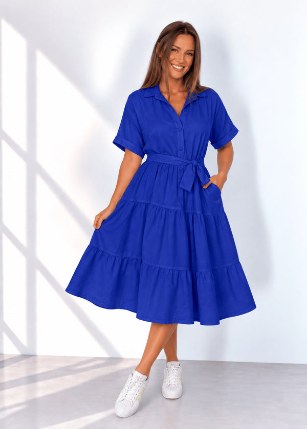 The Riviera Dress - Cy Royal Blue dubai outfit dress brunch fashion mums