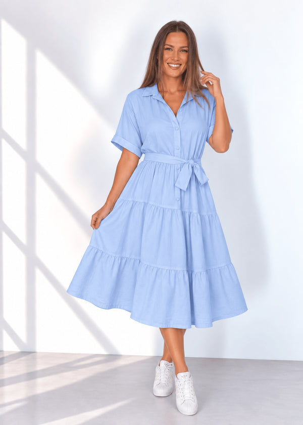 The Riviera Dress - Cy Sky Blue dubai outfit dress brunch fashion mums