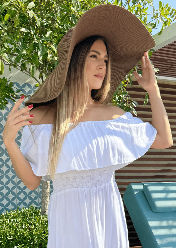 The Santorini Sun Hat dubai outfit dress brunch fashion mums