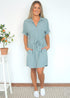 The Shirt Dress - Cy Azure Blue dubai outfit dress brunch fashion mums