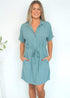 The Shirt Dress - Cy Azure Blue dubai outfit dress brunch fashion mums