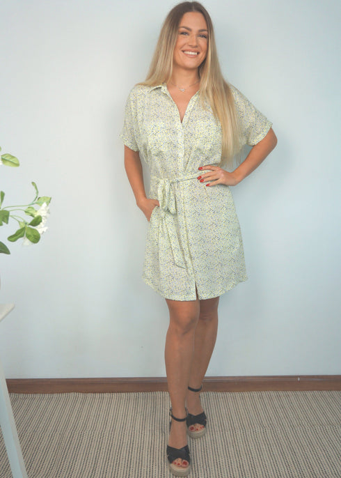 The Shirt Dress - Lemon Confetti dubai outfit dress brunch fashion mums