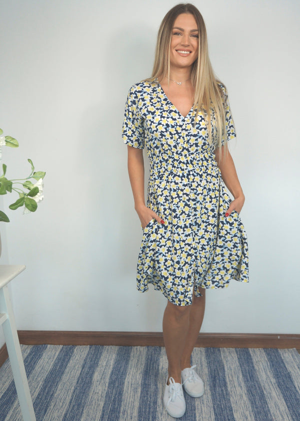 The Short Helen Dress - Daffodil Blue dubai outfit dress brunch fashion mums
