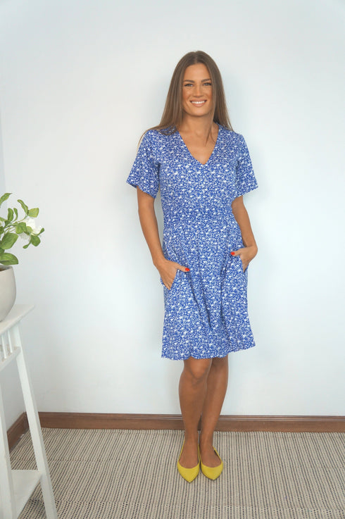 The Short Helen Dress - Ditsy Royal dubai outfit dress brunch fashion mums
