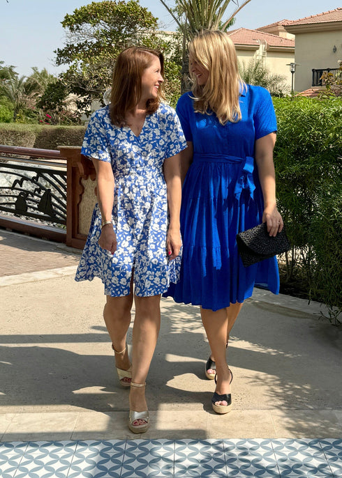 The Short Helen Dress - Summer Blues dubai outfit dress brunch fashion mums