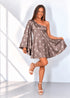The Sienna Dress - Platinum Polka Satin dubai outfit dress brunch fashion mums