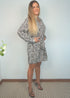 The Sleeved Shirt Dress - White Gold Leopard dubai outfit dress brunch fashion mums