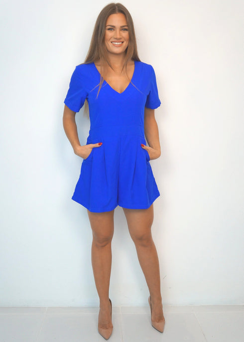 The Tasha Playsuit - Royal Blue dubai outfit dress brunch fashion mums