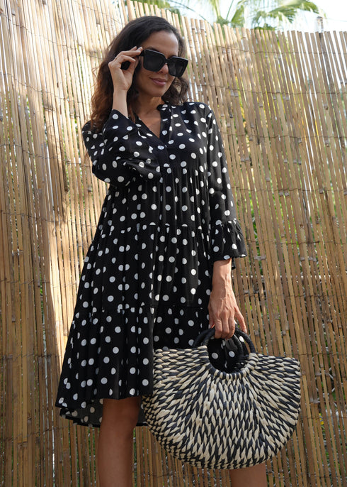 The Tiered Dress - City Polka dubai outfit dress brunch fashion mums