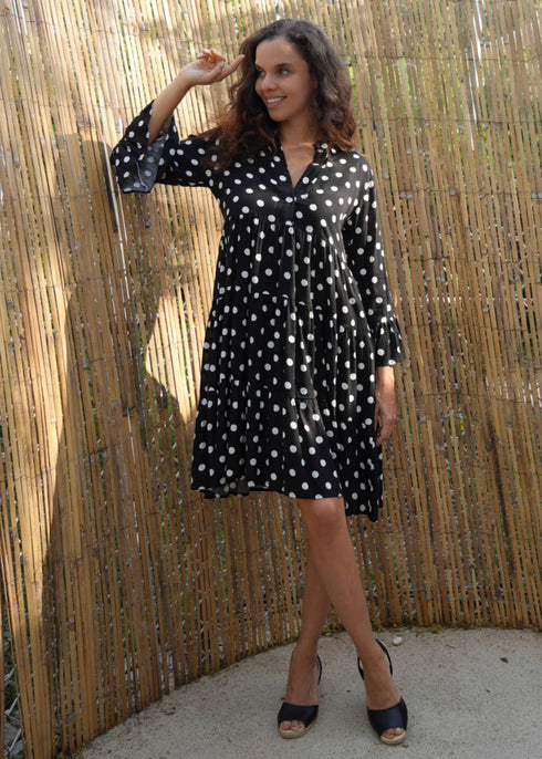 The Tiered Dress - City Polka dubai outfit dress brunch fashion mums