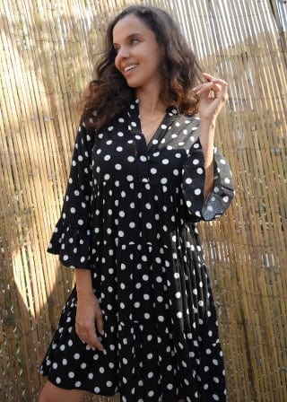 The Tiered Dress - City Polka dubai outfit dress brunch fashion mums