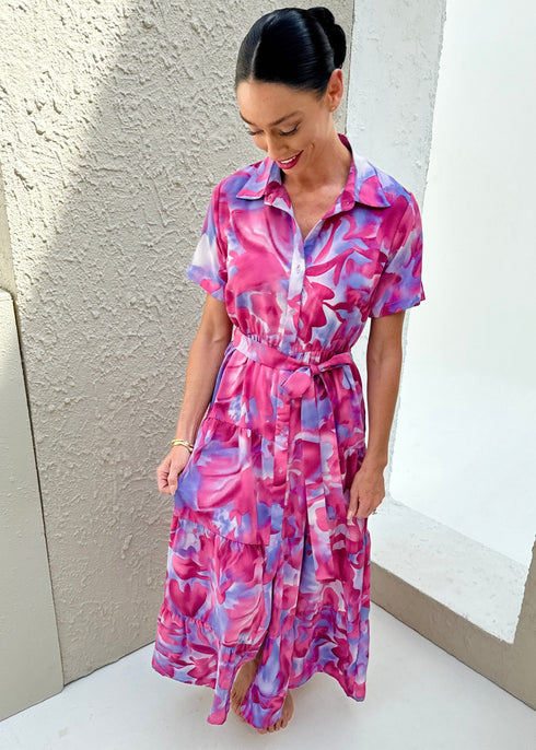 The Tiered Shirt Dress - Floating Candy dubai outfit dress brunch fashion mums