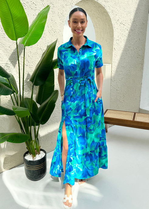 The Tiered Shirt Dress - Floating Seas dubai outfit dress brunch fashion mums