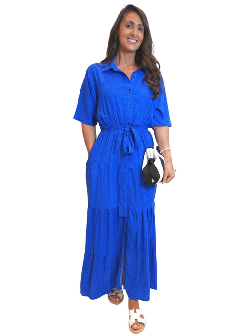 The Tiered Shirt Dress - Royal Drops dubai outfit dress brunch fashion mums