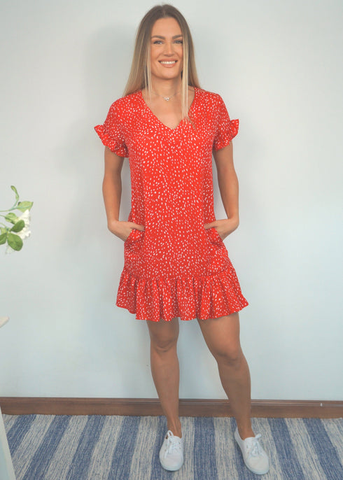 The V Flirty Anywhere Dress - Christmas Fairground Dashes dubai outfit dress brunch fashion mums