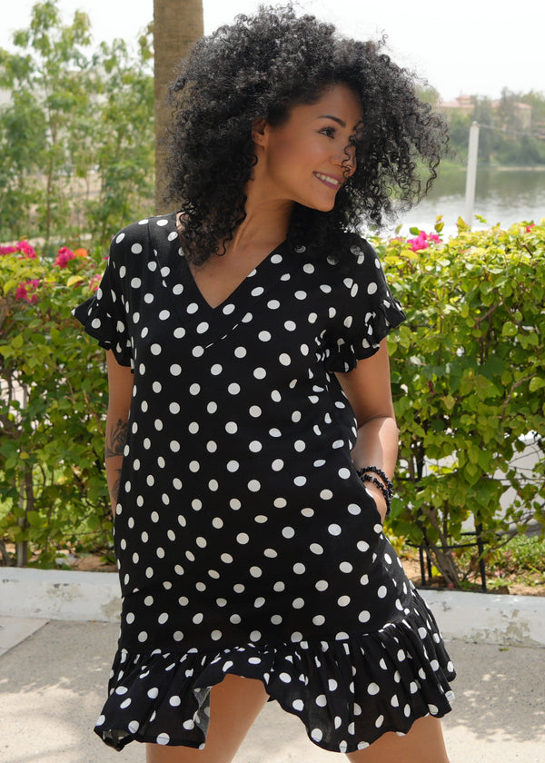 The V Flirty Anywhere Dress - City Polka dubai outfit dress brunch fashion mums