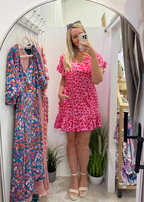 The V Flirty Anywhere Dress - Jungle Barbie dubai outfit dress brunch fashion mums