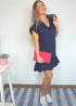 The V Flirty Anywhere Dress - Navy Cotton dubai outfit dress brunch fashion mums