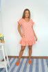 The V Flirty Anywhere Dress - Peach Polka dubai outfit dress brunch fashion mums