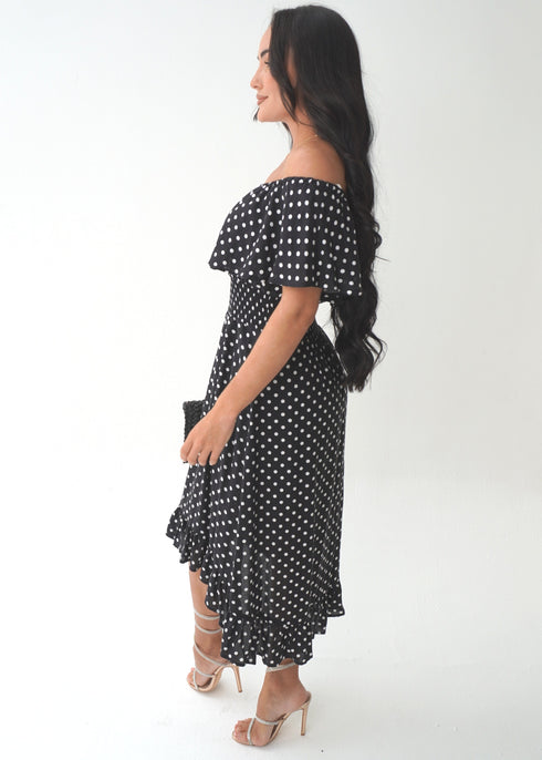 The Venice Dress - Black & White Mini Polka dubai outfit dress brunch fashion mums