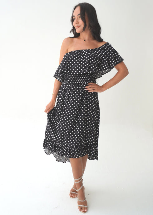 The Venice Dress - Black & White Mini Polka dubai outfit dress brunch fashion mums