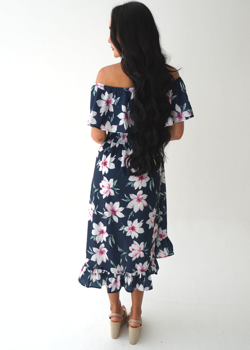 The Venice Dress - Navy Pink Lily dubai outfit dress brunch fashion mums