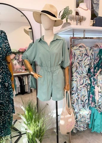 The Vicki Romper - Cy Khaki dubai outfit dress brunch fashion mums