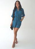 The Vicki Romper - Cy Teal dubai outfit dress brunch fashion mums