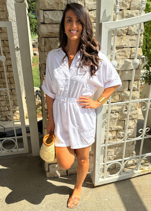 The Vicki Romper - Cy White dubai outfit dress brunch fashion mums