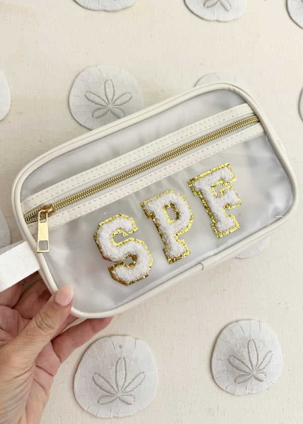 White Gold The Waterproof Pouch - SPF dubai outfit dress brunch fashion mums