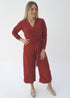 The Wrap Jumpsuit w/ Elastic Cuff Sleeves - Lipstick Ivy dubai outfit dress brunch fashion mums