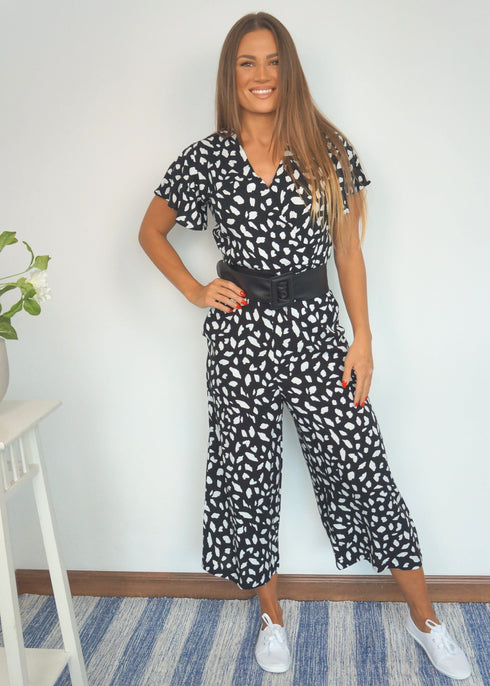 The Wrap Jumpsuit - Wild Abstract dubai outfit dress brunch fashion mums