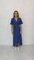 MAXI WRAP DRESS BLUE 