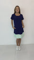 The Anywhere Dress - Perfect Navy w/ Aqua Colour Block