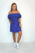 BARDOT DRESS The Belted Bardot Dress - Dark Royal Blue dubai outfit dress brunch fashion mums