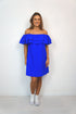 BARDOT DRESS The Belted Bardot Dress - Royal Blue dubai outfit dress brunch fashion mums