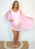 Beach Kaftan The Beach Kaftan - Ice Pink Chiffon dubai outfit dress brunch fashion mums