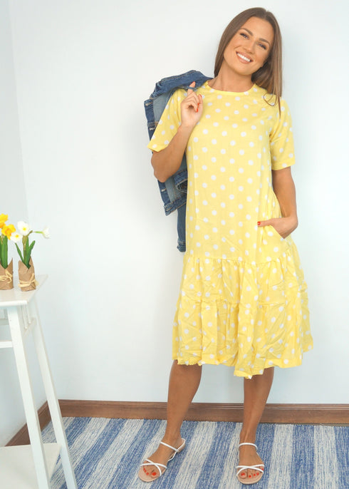 Beach Kaftan The Lakes Dress - Lemonade Polka dubai outfit dress brunch fashion mums