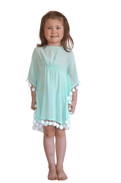 The Little Kaftan - Aqua Chiffon  NEON STAR