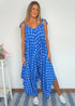 Clothing The Harem Jumpsuit - Royal Blue Polka dubai outfit dress brunch fashion mums