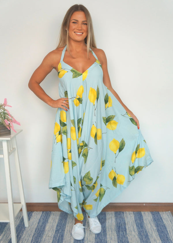 Clothing The Harem Jumpsuit - Sky Lemons dubai outfit dress brunch fashion mums