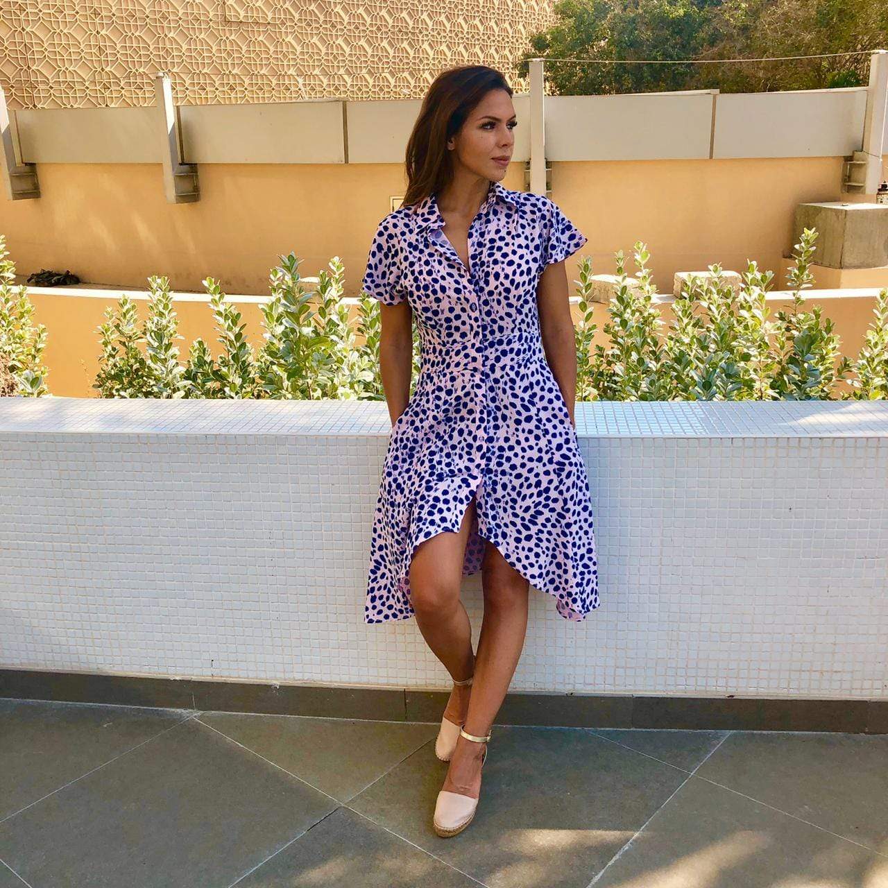 The Midi Fitted Shirt Dress - Hamptons Weekend NEON STAR The Midi Fitted Shirt Dress - Hamptons Weekend NEON STAR