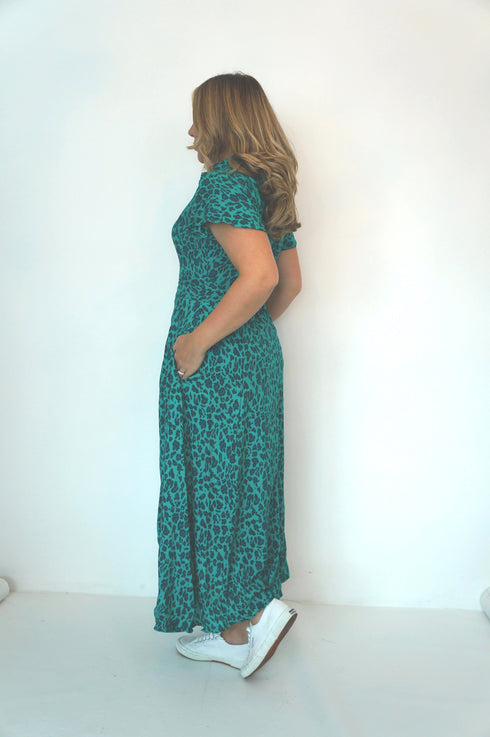 Dress S The Domi Fitted Shirt Dress - Jade Jungle dubai outfit dress brunch fashion mums