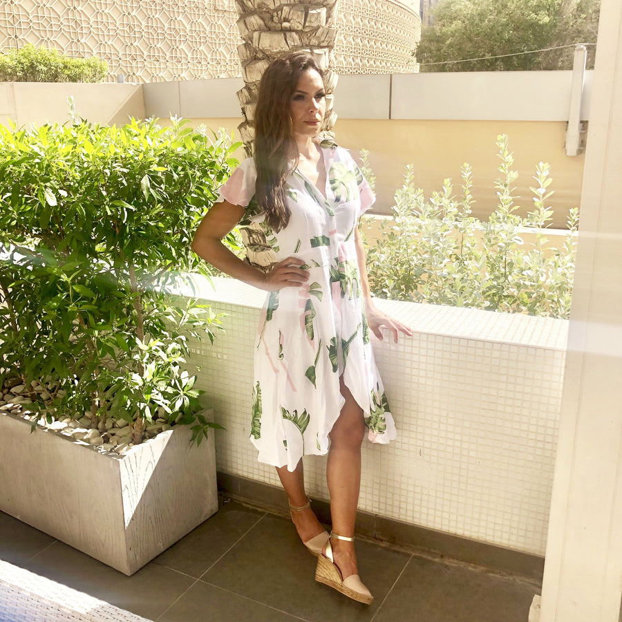 Dress The Domi Fitted Shirt Dress - Palm Breeze dubai outfit dress brunch fashion mums